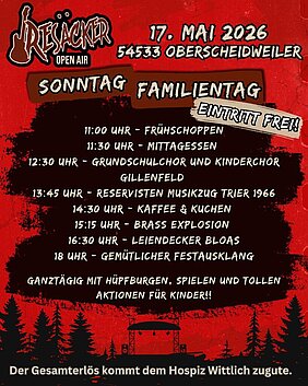Wie jedes Jahr am Resäcker-Sonntag bieten wir euch mit unserem Familientag